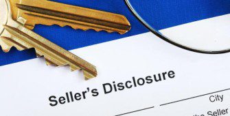 A close up of a seller 's disclosure document
