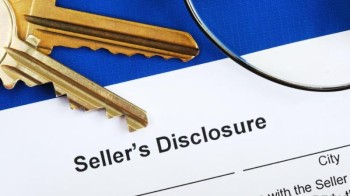 A close up of a seller 's disclosure document